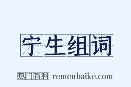 宁生组词是什么意思的图片